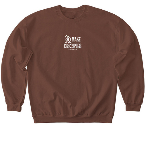 Go Make Disciples Hoodie, a Cocoa Softstyle Crewneck Sweatshirt