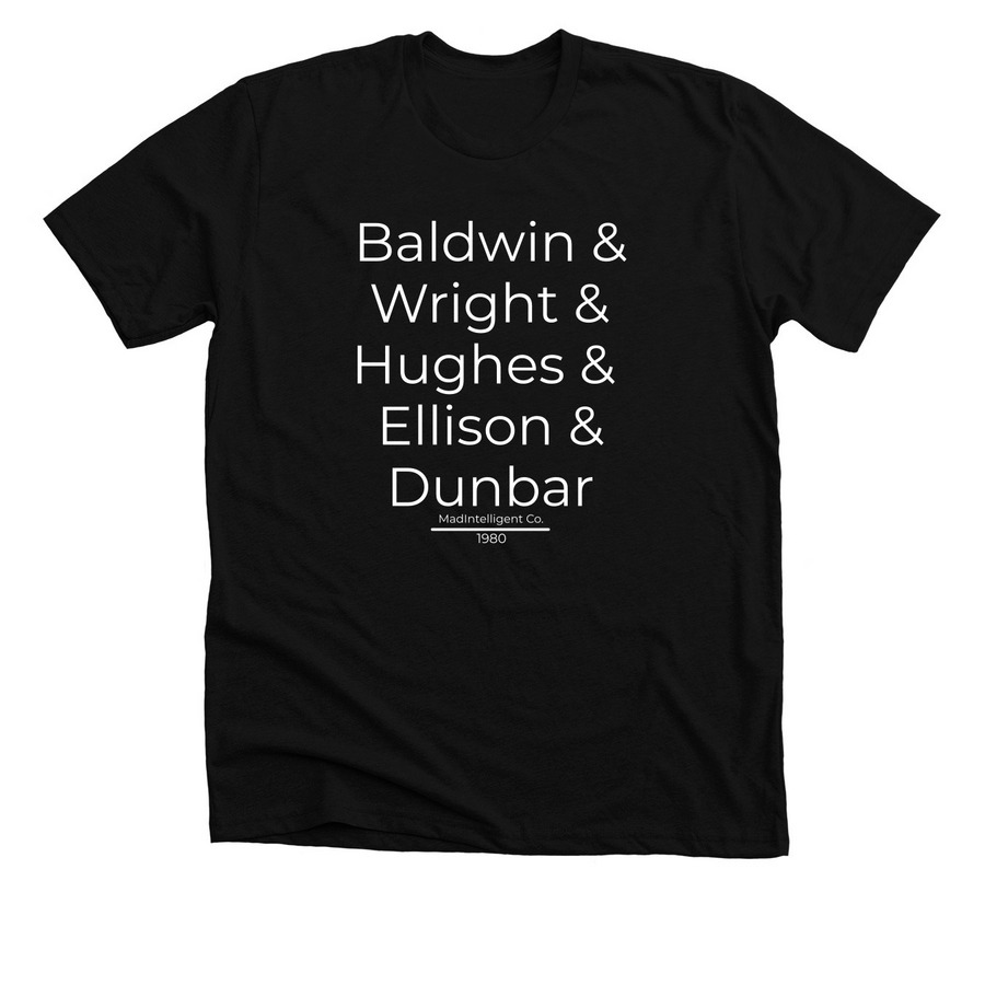 5 Kings of Literature, a Solid Black Blend Premium Unisex Tee