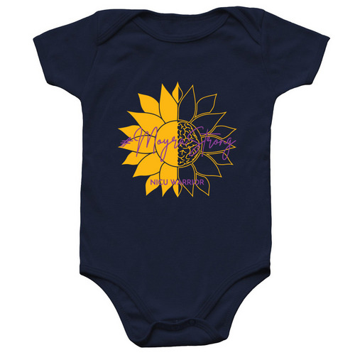 #MoyraStrong Warrior, a Navy Infant Onesie
