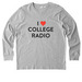 "I Love College Radio" - Official T-Shirt, a Heather Grey Stanley/Stella Unisex Creator 2.0 Long Sleeve Tee
