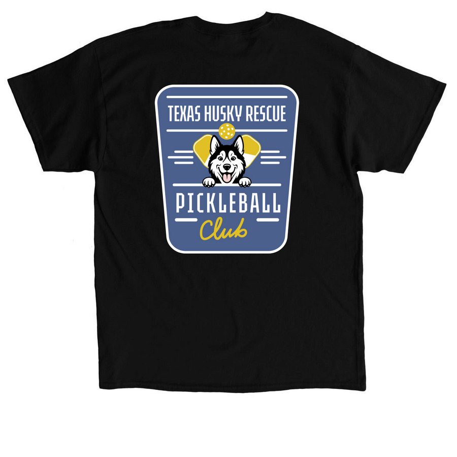 TXHR - Pickleball Club, a Black Classic Unisex Tee (back-view)
