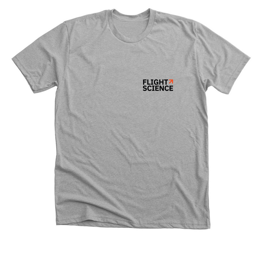 Flight Science Black Logo, a Athletic Heather Premium Unisex Tee