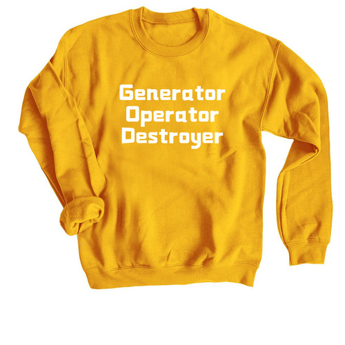 G.O.D merch, a Gold Crewneck Sweatshirt
