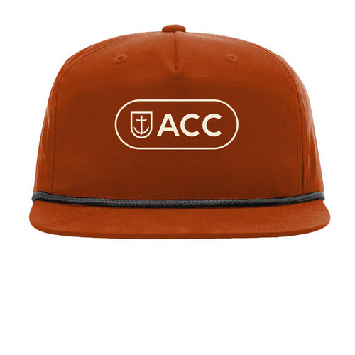 ACC Logo Hat, a Dark Orange/ Black Printed Umpqua Snapback Cap