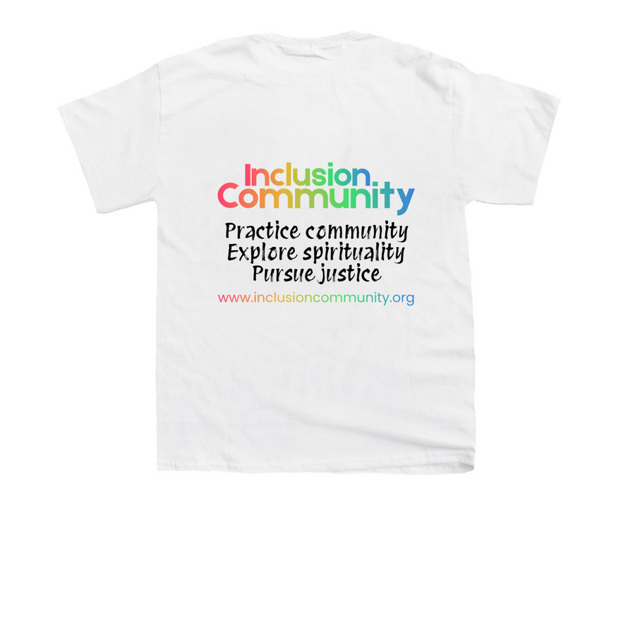 This Church Loves You, a White Youth Unisex Tee (back-view)