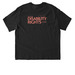 Abolish Ableism, a Dark Heather Grey Stanley/Stella Unisex Freestyler Heavyweight Tee (back-view)
