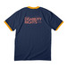 Abolish Ableism, a Navy/ Gold Cotton Ringer Tee (back-view)