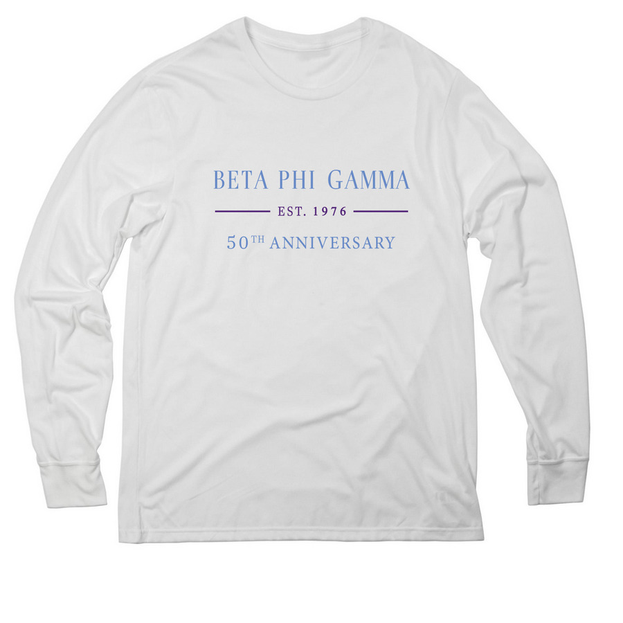 FIRST-FOREVER-FIFTY, a Bright White Allmade Eco Triblend Long Sleeve Tee