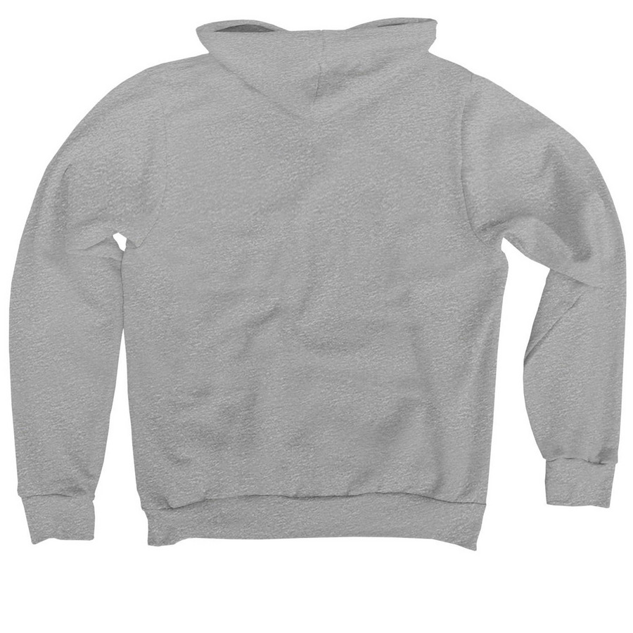 Long Sleeve&nbsp; - Small Logo on Chest, a Athletic Heather Premium Pullover Hoodie (back-view)
