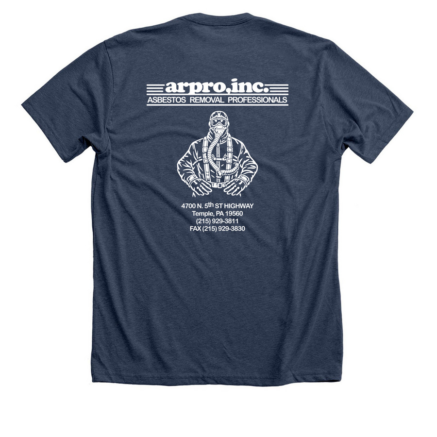Arpro, a Heather Navy Premium Unisex Tee (back-view)