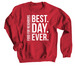 Red Bag Day Shirts/Sweatshirts (Adult), a Red Crewneck Sweatshirt