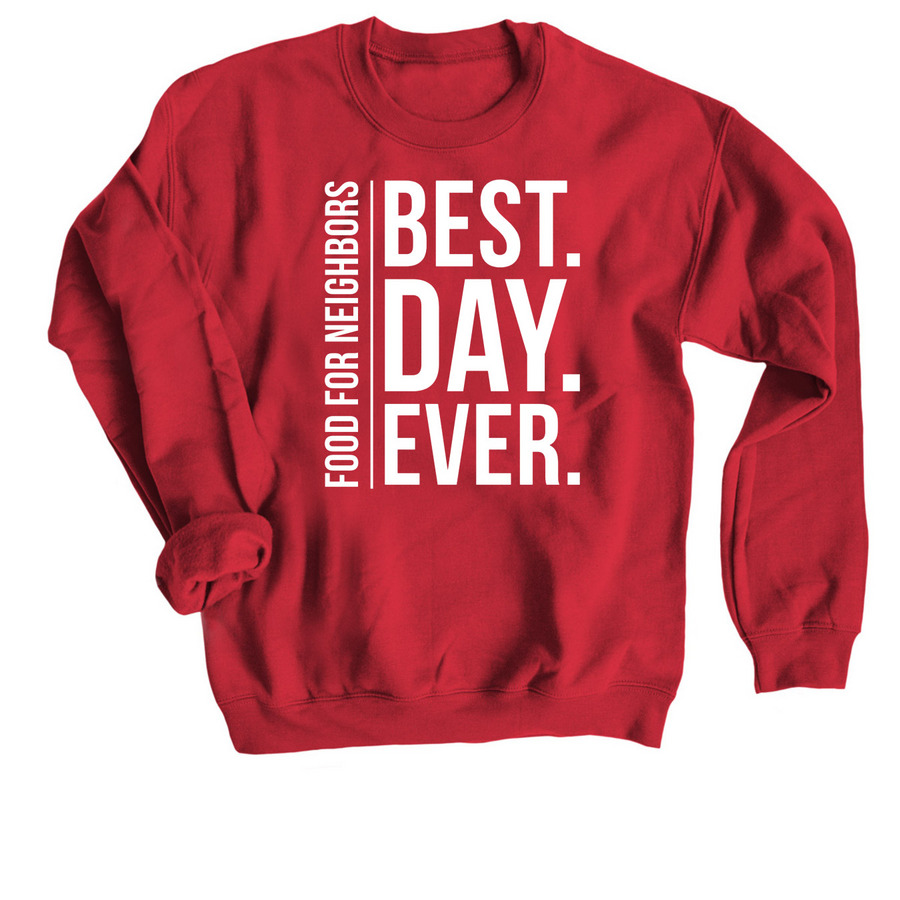 Red Bag Day Shirts/Sweatshirts (Adult), a Red Crewneck Sweatshirt