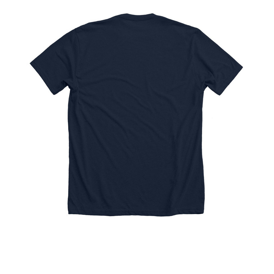 SAA Emblem | Adult, a Solid Navy Blend Premium Unisex Tee (back-view)