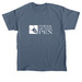 White logo - 2 sided #writer on back, a Indigo Blue Classic Unisex Tee