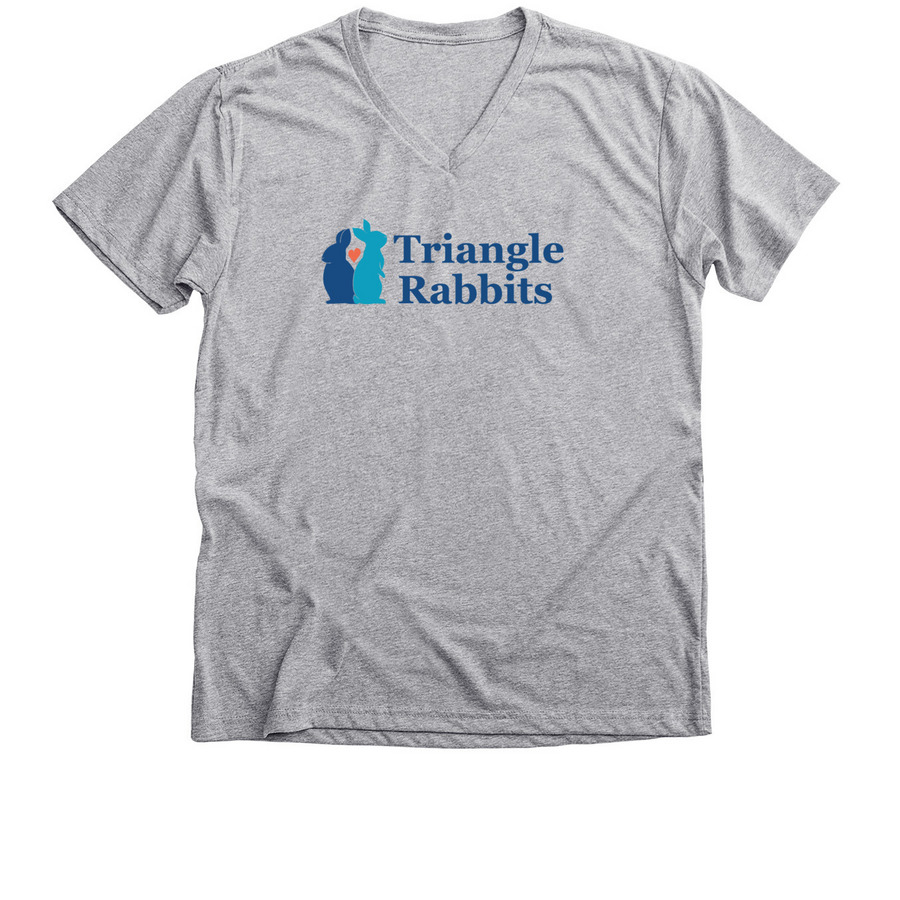 Triangle Rabbits Color Logo, a Athletic Heather Premium V-Neck Tee