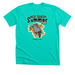 Summer Trashed Panda, a Heather Sea Green Premium Unisex Tee