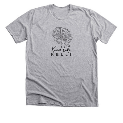 Kind Like Kelli - Daisy Black, a Athletic Heather Premium Unisex Tee