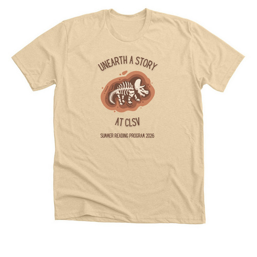 Unearth a Story, a Heather Soft Cream Premium Unisex Tee