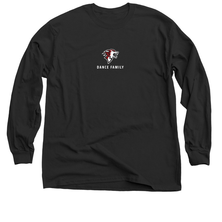 Dance Family/Go Wolves, a Black Classic Long Sleeve Tee