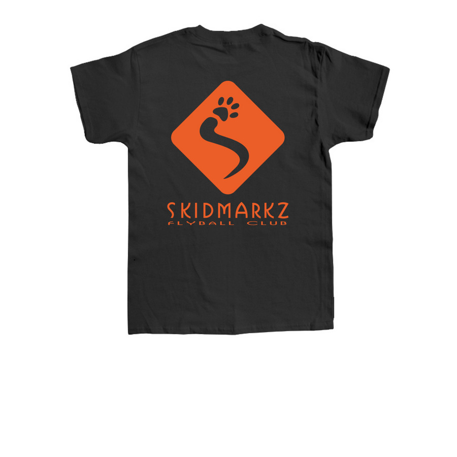 Toddler T-shirt, a Black Toddler Tee (back-view)