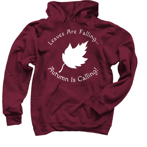 Autumn Leaves, a Maroon Pullover Hoodie