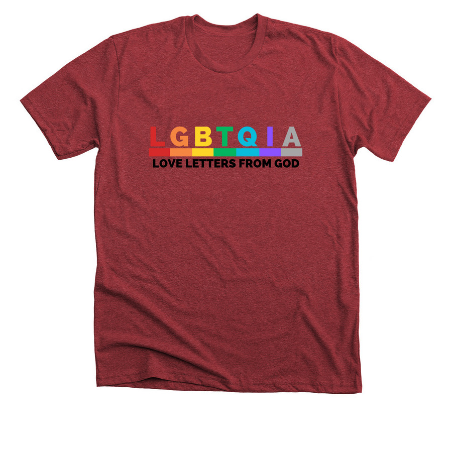Indy Episcopal Pride Shirts - 2023, a Heather Canvas Red Premium Unisex Tee