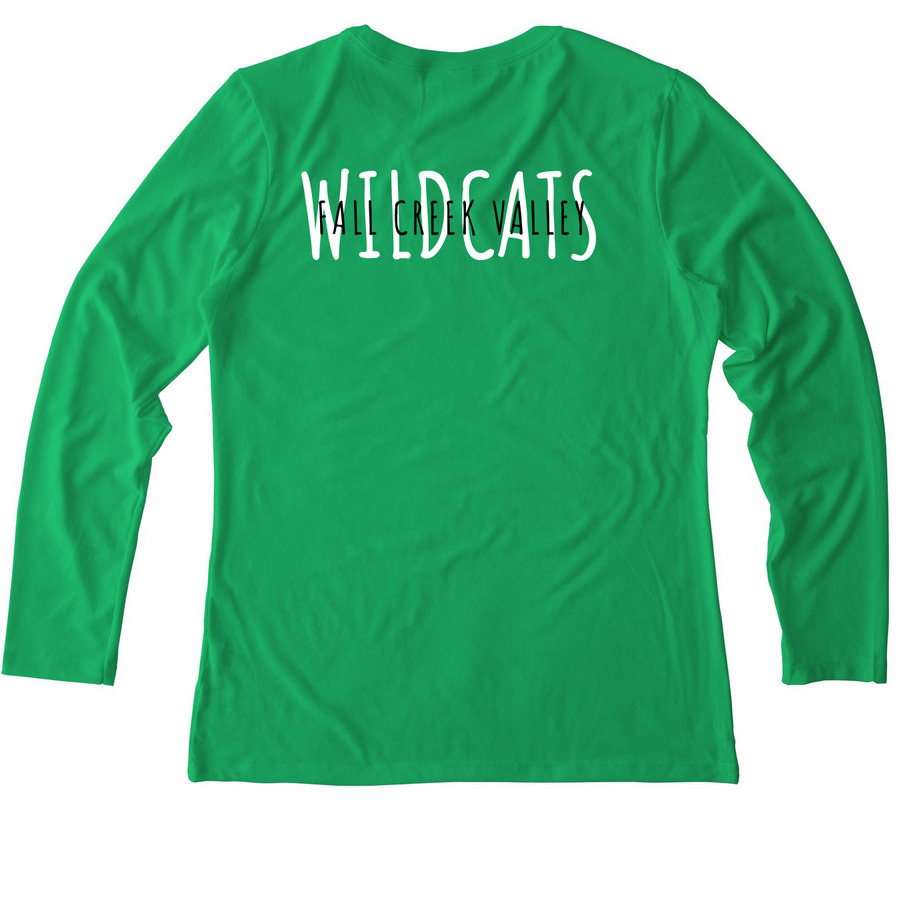Softball Mom, a Enviro Green Allmade Eco Triblend Women?s Long Sleeve Tee (back-view)