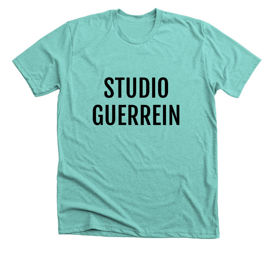 Studio Guerrein Statement Tee, a Heather Sea Green Premium Unisex Tee