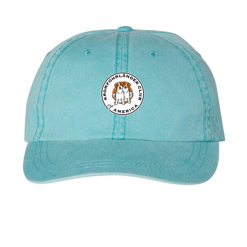 Hats, a Aqua Printed Pigment Dye Baseball Cap