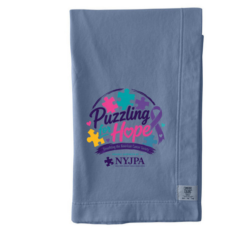 Puzzling For Hope Blanket, a Blue Jean Comfort Colors Blanket