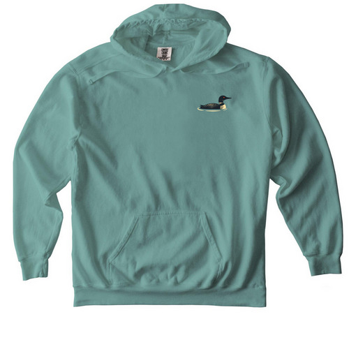 Loon Lovers, a Seafoam Comfort Colors Pullover Hoodie