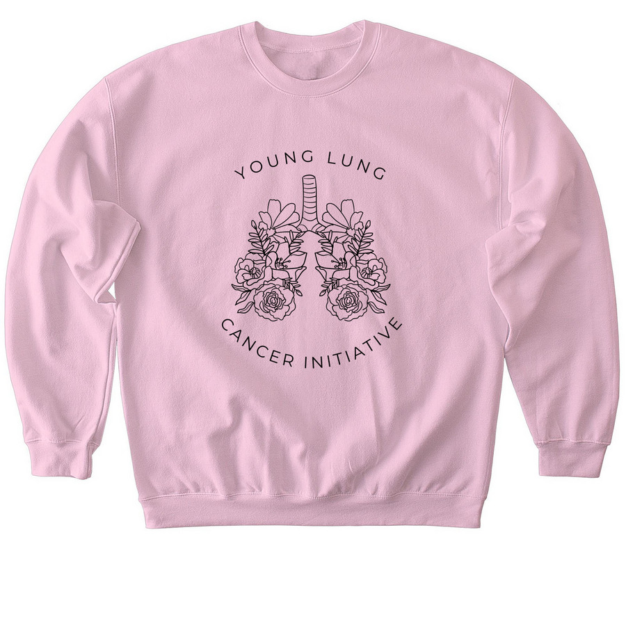 YLCI Floral Lungs, a Light Pink Softstyle Crewneck Sweatshirt