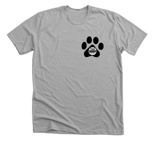 TRAIL PAW-TNER, a Athletic Heather Premium Unisex Tee