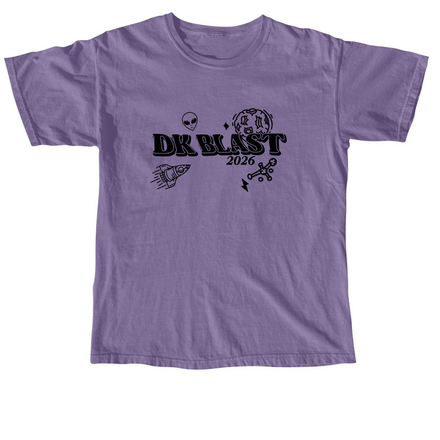 DK BLAST Team Colors!, a Grape Comfort Colors Unisex Tee