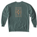 Here for the wild ones&nbsp;, a Blue Spruce Comfort Colors Crewneck Sweatshirt (back-view)
