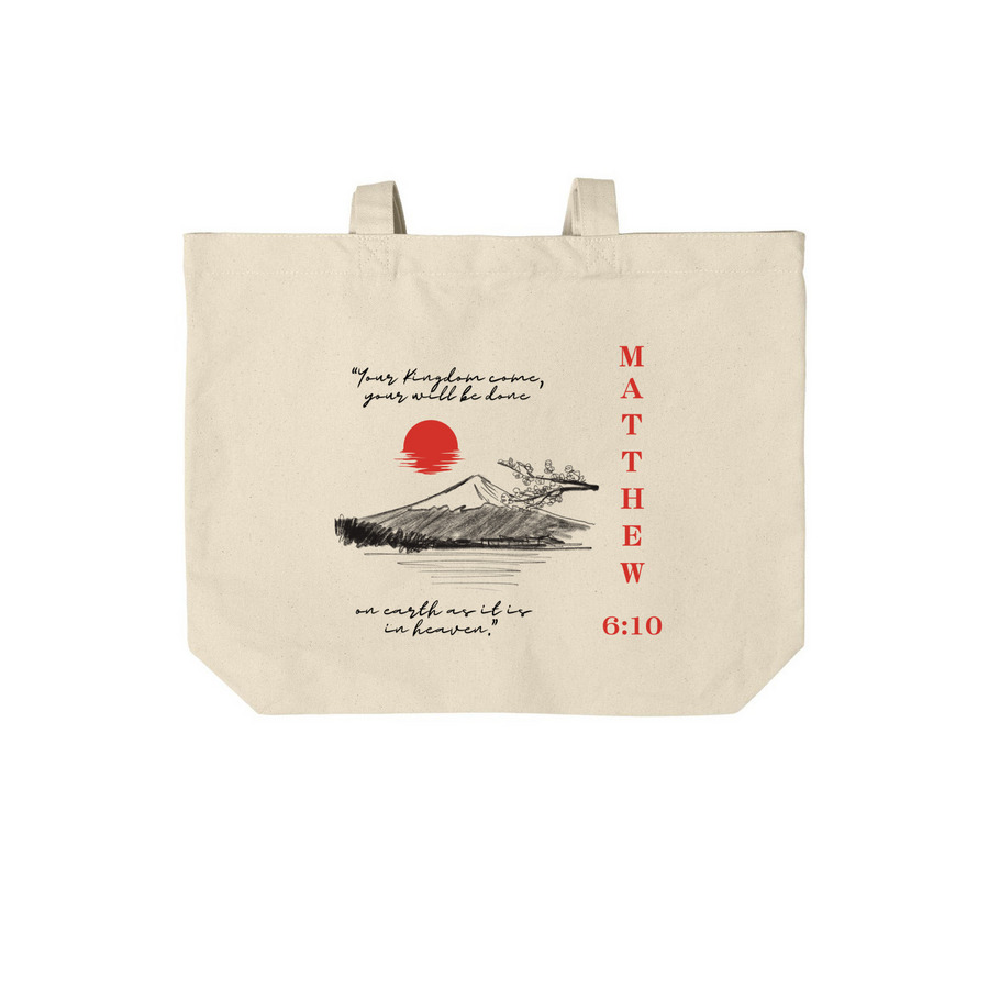 AS IT IS IN HEAVEN, a Natural Cotton Canvas Tote Bag
