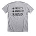 KCPRN Classic - Black, a Athletic Heather Premium Unisex Tee (back-view)
