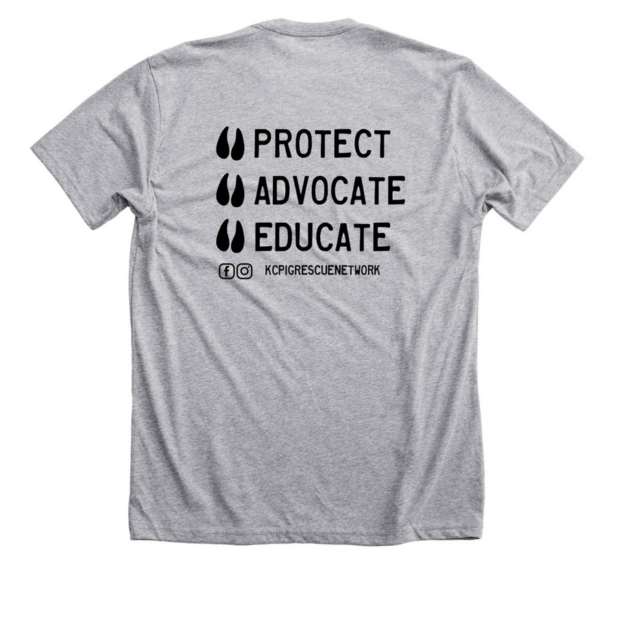 KCPRN Classic - Black, a Athletic Heather Premium Unisex Tee (back-view)
