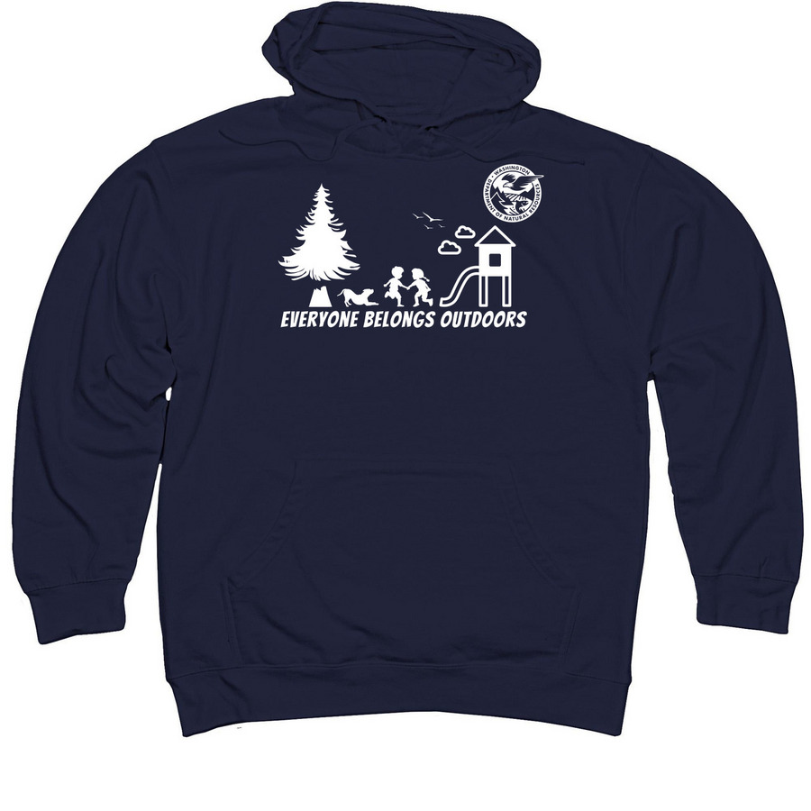 DNR Celebrating Everyone Belongs Outdoors, a Classic Navy Midweight Pullover Hoodie
