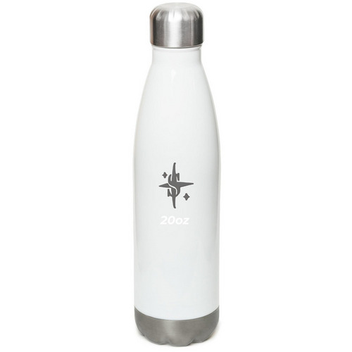 Team Solar 20oz water bottle&nbsp;, a White Stainless Steel Water Bottle