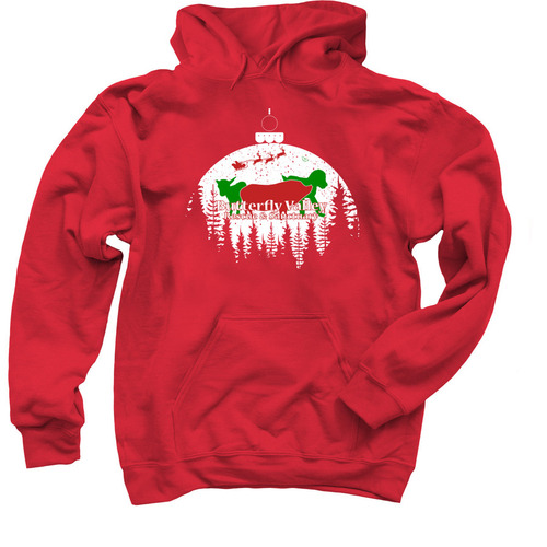 Holidays 2021 Logo, a Red Pullover Hoodie
