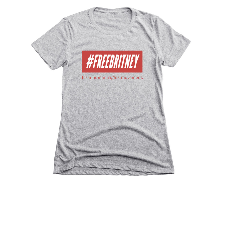 #FreeBritney, a Dark Heather Grey Women's Slim Fit Tee