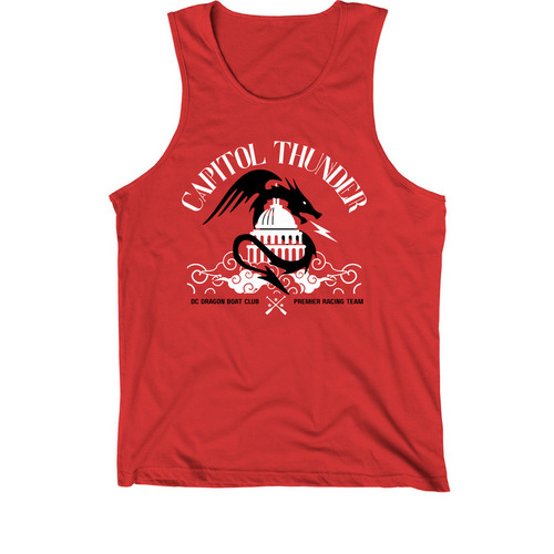 Capitol Thunder, a Red Premium Cotton Tank