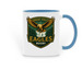 Great Falls Mugs, a Light Blue Two-Tone Ceramic Mug