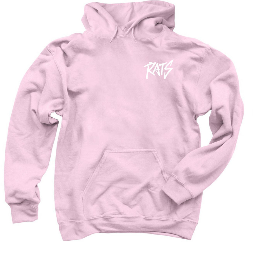 Light Pink Graphic Hoodie, a Light Pink Pullover Hoodie