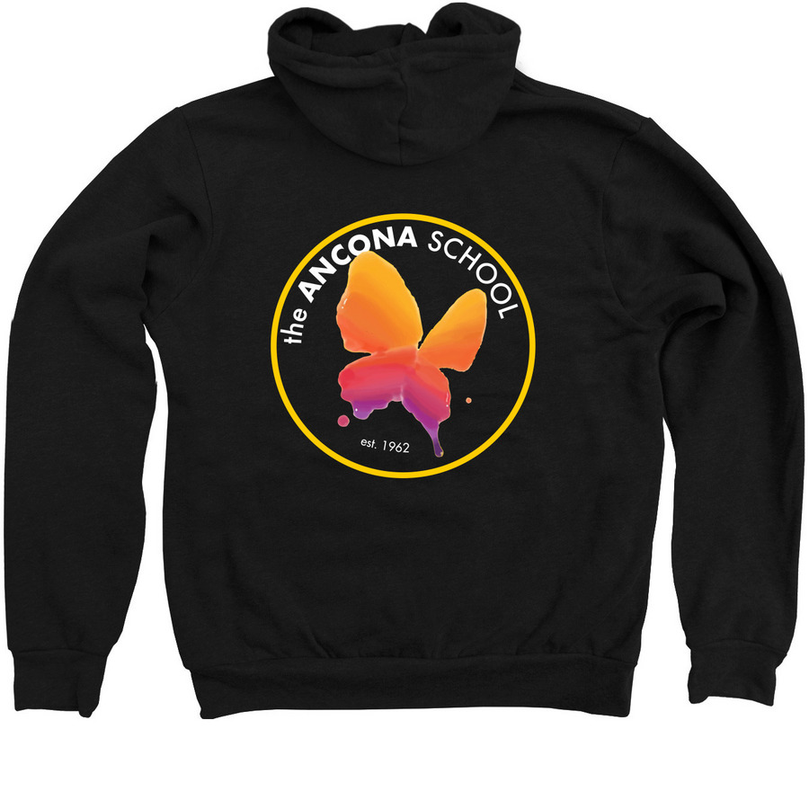 Est. 1962 Zip-Up Hoodie (Adult), a Black Zip Up Hoodie (back-view)