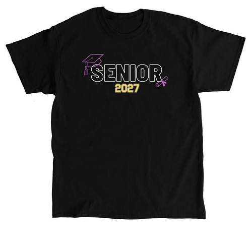 Class of 2027 Senior Shirts, a Black Classic Unisex Tee