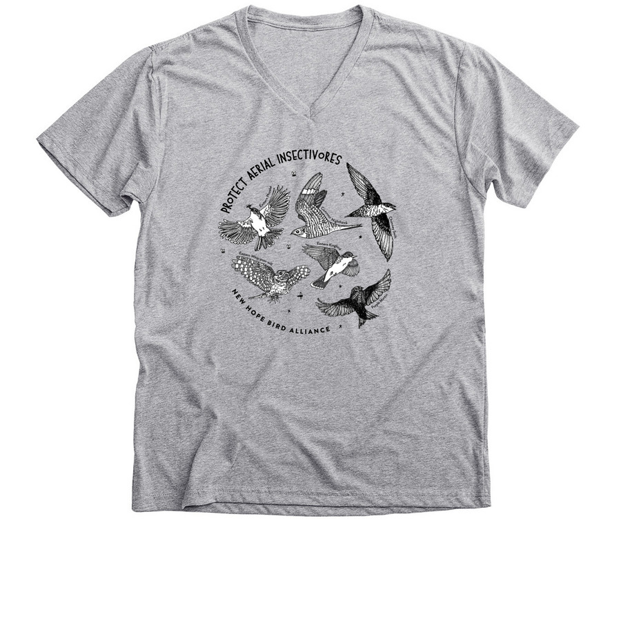 Protect Aerial Insectivores, a Athletic Heather Premium V-Neck Tee