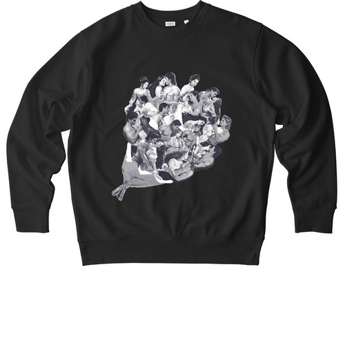 Kleypas Bouquet - Almost Black, a Black Stanley/Stella Unisex Changer 2.0 Crewneck Sweatshirt