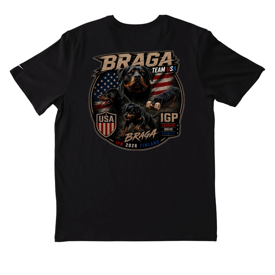 Team Braga IFR 2026 Active Wear, a Black Nike Dri-FIT Jersey Blend Performance Tee (back-view)